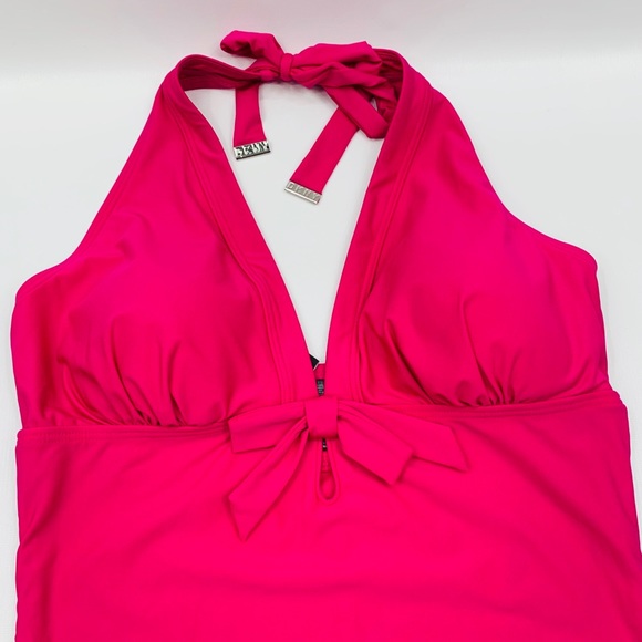 Dkny Swim Dkny Hot Pink Halter One Piece Swimsuit Poshmark